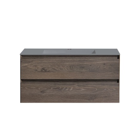 Тумба под раковину Vincea Luka 1000 подвесная, 2 выкатных ящика soft-close, R.Oak