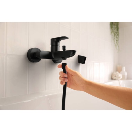 Hansgrohe Rebris S Смеситель для ванны черный матовый 72440670