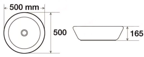 Раковина керамическая (накладная)  SantiLine SL-1064