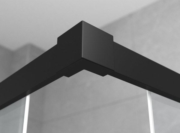 Душевой уголок Ambassador Queen Black 11011203, квадратный, профиль черный, 90х90 см