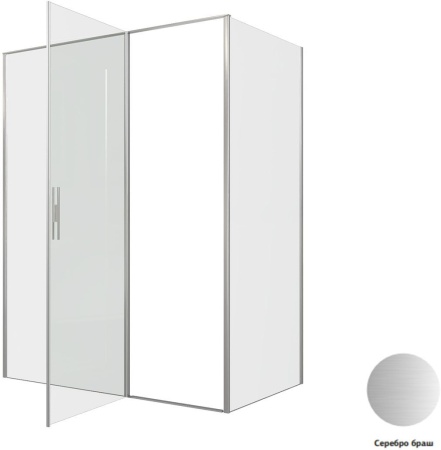 Душевой уголок Allen Brau Priority 160x90 3.31038.BA + 3.31044.BA серебро браш