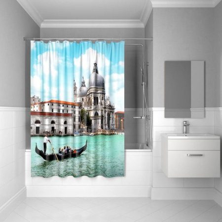 Штора для ванной комнаты IDDIS Venice moments 180х200 см полиэстер 540P18Ri11
