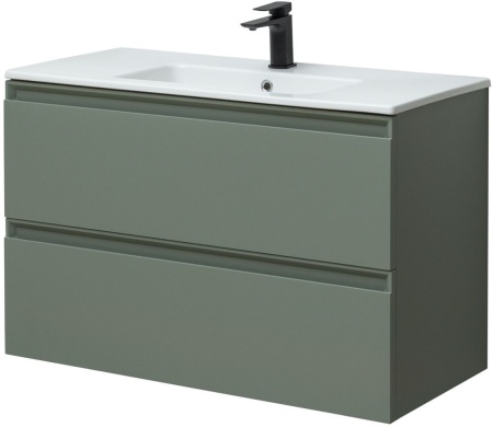 Тумба с раковиной Allen Brau Eclipse 100 1.E1003.CGM олива матовый