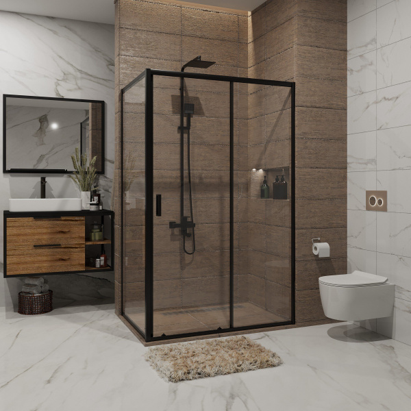 Душевое ограждение Niagara Nova NG-82-13AB-A70B 130x70x195 прямоугольник, дверь раздвижная