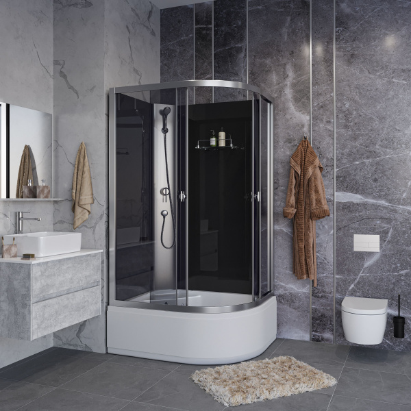 Душ.каб. Niagara Eco E90/26Q/TN/BK (900х900х2000) 4 места