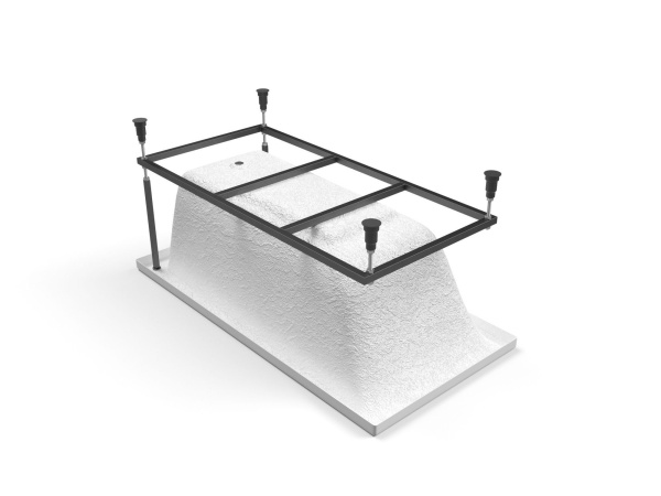 Акриловая ванна с фронтальной панелью и каркасом Cersanit LORENA 150x70 63321 + 63326 + K-RW-LORENA*150n