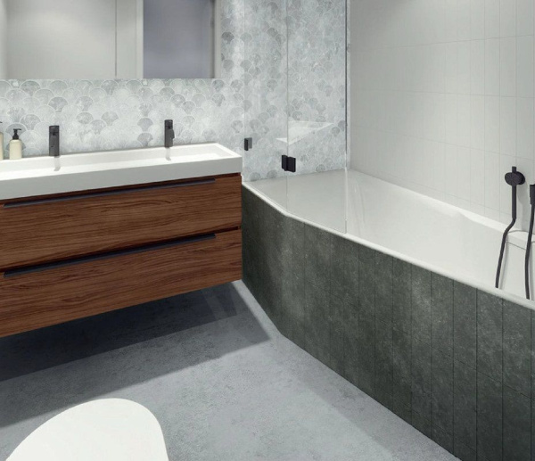 Акриловая ванна с усиленным каркасом и сифоном Riho Rething Space 180x110 R BR1700500000000