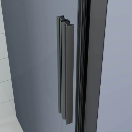 Душевая дверь Veconi Ottimo P20 GR, 1100x1900, графит брашинг, стекло прозрачное
