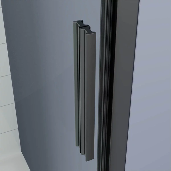Душевая дверь Veconi Ottimo P20 GR, 1200x1900, графит брашинг, стекло тонированное матовое