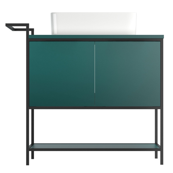 Тумба под раковину напольная Cersanit BOTANIQUE 100 для CREA 50 зелёный, 63015