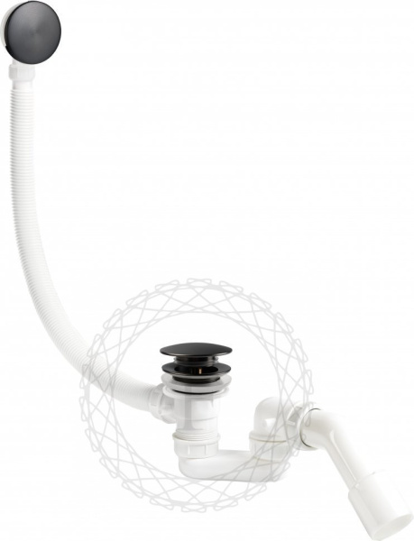 Сифон для ванны автоматический FILARETE FL90 (Графит)