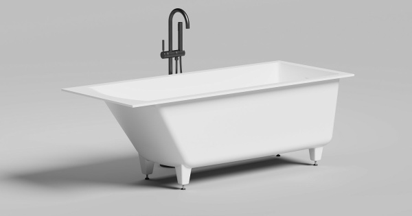 Ванна встраиваемая Salini CASCATA KIT 170x70 покраска по RAL полностью, S-Sense, матовый 104813MF