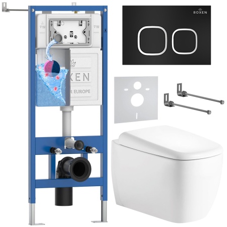 Комплект 6 в 1 RoxenBath StounFix Dual Fresh 968515 (состоит из: 710200, Santi 410280B, 530220-02)