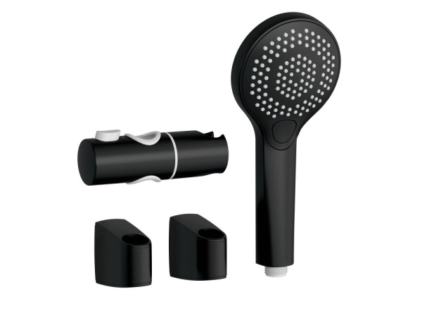 Душевой гарнитур Cersanit NENO, стойка, 3 режима шланг 200 PVC черный, 63696