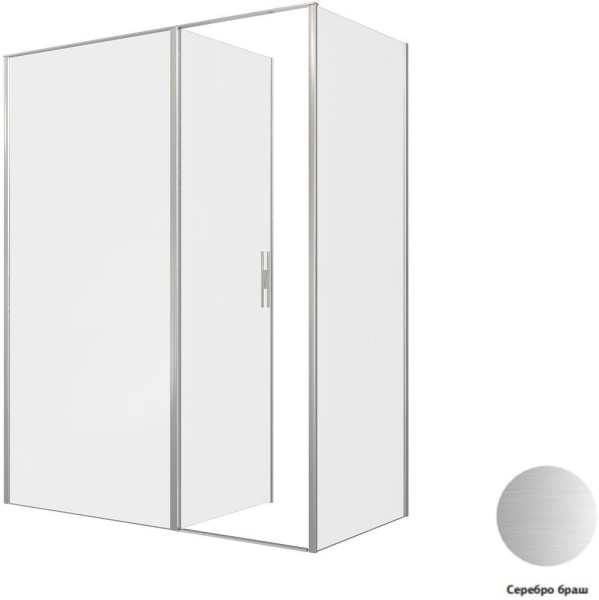 Душевой уголок Allen Brau Priority 160x80 3.31038.BA + 3.31041.BA серебро браш