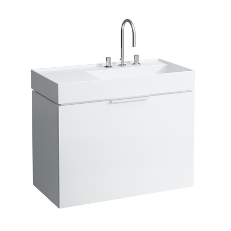 Подвесная раковина Kartell by laufen 90х46х12 см, отверстие для смесителя, без перелива, SaphirKeramik 8.1033.9.000.111.1