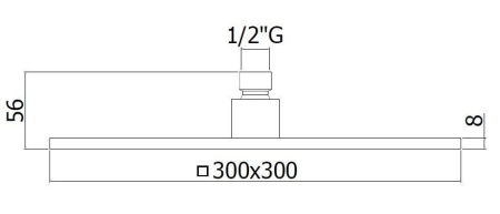 Верхний душ Paffoni SYNCRO KING ZSOF078NO 300x300 черный матовый