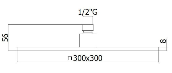 Верхний душ Paffoni SYNCRO KING ZSOF078CR 300x300 хром
