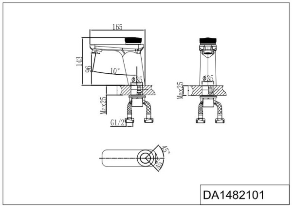 Смеситель для раковины D&K Bayern.Alfeld DA1482101
