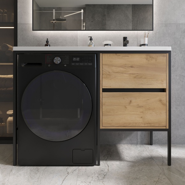 Раковина STWORKI Флом SFnS1200R на стиральную машину, с кронштейном