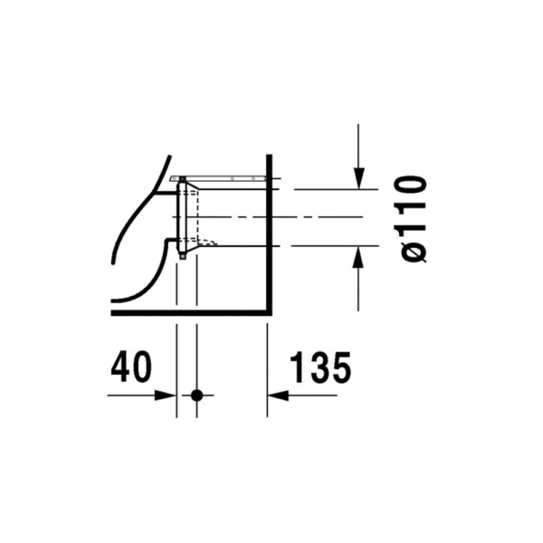 Унитаз приставной Duravit D Code 21150900002 без сиденья