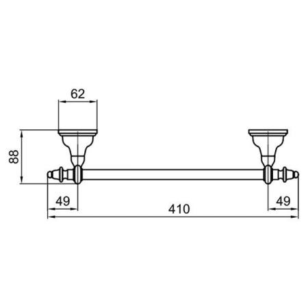 Полотенцедержатель Webert Ottocento AM500501015