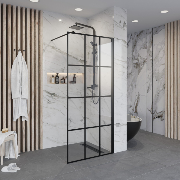 Душевая перегородка Niagara Nova NG-685-12 BLACK 120x195