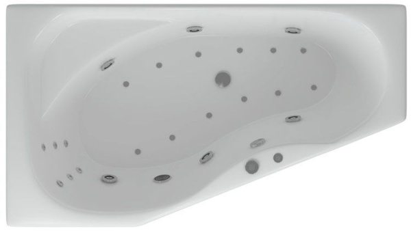 Акриловая ванна Aquatek Медея 170x95 MED180-0000037 левая, вклеенный каркас