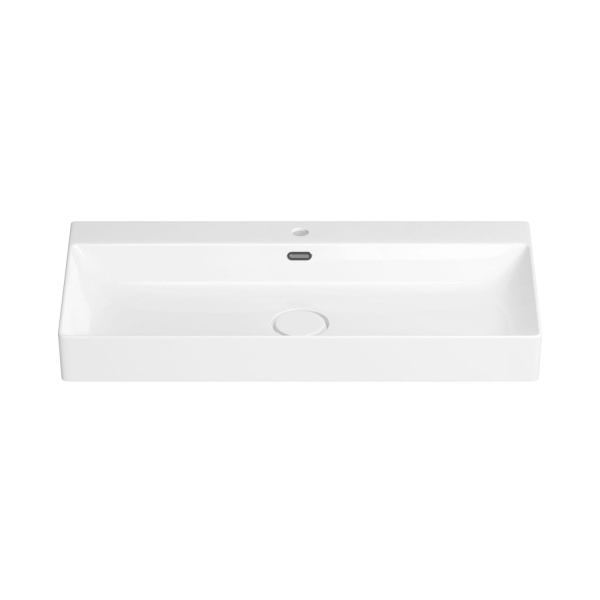 Раковина для ванной Wellsee Bromance 201000974 в наборе 2 в 1: прямоугольная раковина белого глянцевого цвета, смеситель в цвете розовое золото