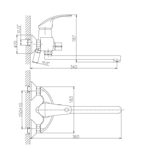 Смеситель для ванны Haiba HB2221