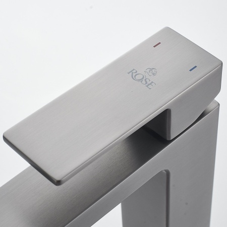 Смеситель для раковины Rose R1801T-1, оружейная сталь