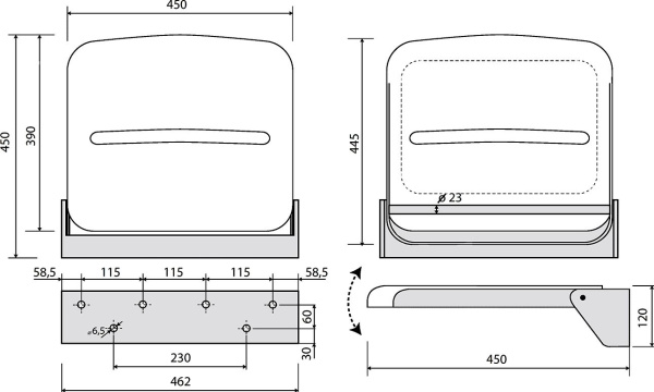 Сиденье для душа Bemeta Hotel 347125011
