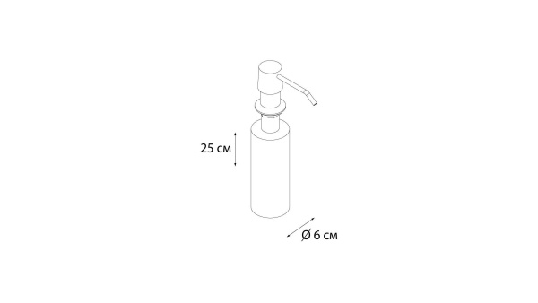 Дозатор для жидкого мыла врезной (металическая помпа) Fixsen Hotel FX-31012D 350 мл