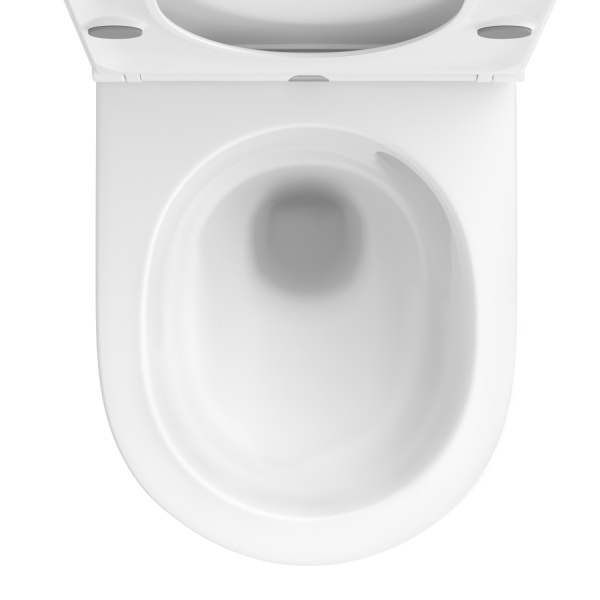 Безободковый подвесной унитаз в наборе 2 в 1: чаша подвесного унитаза, быстросъемное сиденье микролифт, цвет глянцевый белый Wellsee Croquis 182611001