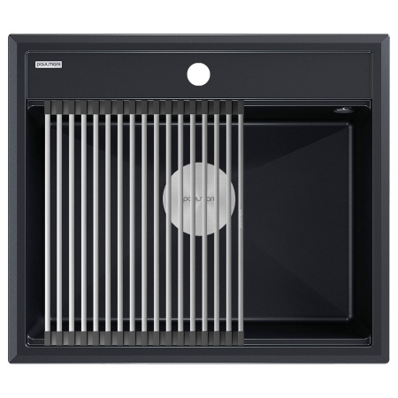 Мойка STEPIA 60, IT-GRANIT, PM115951-BLM, черный, 590х510, Paulmark
