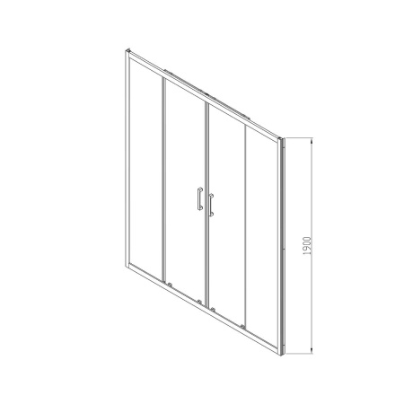 Душевая дверь Vincea Alpha VDS-3AL2170CL, 1700, хром, стекло прозрачное