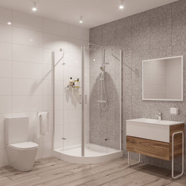 Душевое ограждение Niagara Nova NG-6616-08 100x100x190 полукруг, двери распашные