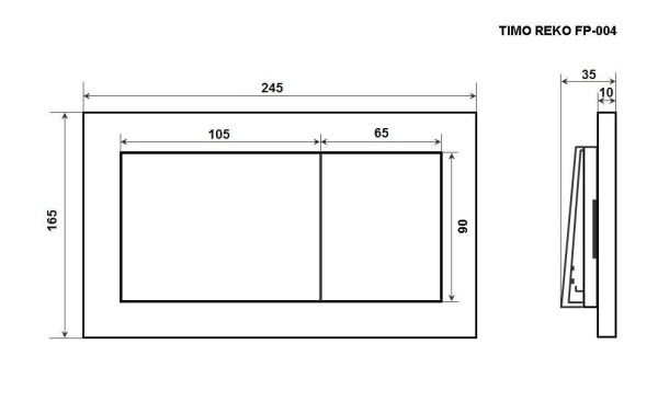Кнопка смыва TIMO REKO FP-004