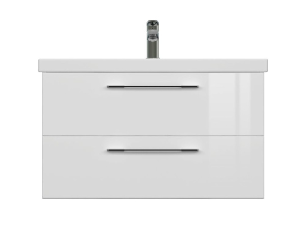 Тумба с умывальником подвесная Cersanit LARA 80 с COMO 80 белый, SB-SZ-LARA-CO80/Wh + S-UM-COM80/1-w