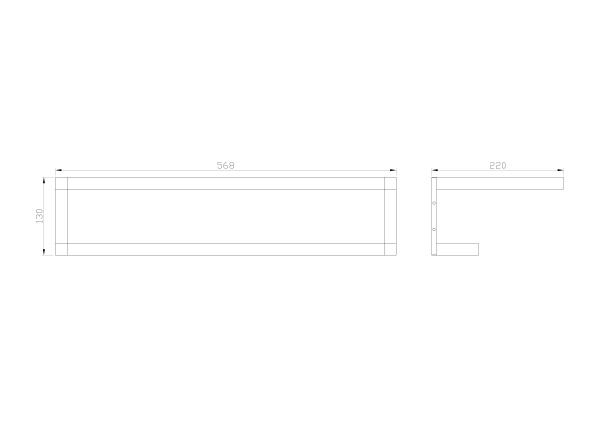 Полотенцедержатель с полкой WONZON & WOGHAND, Хром (WW-9581)