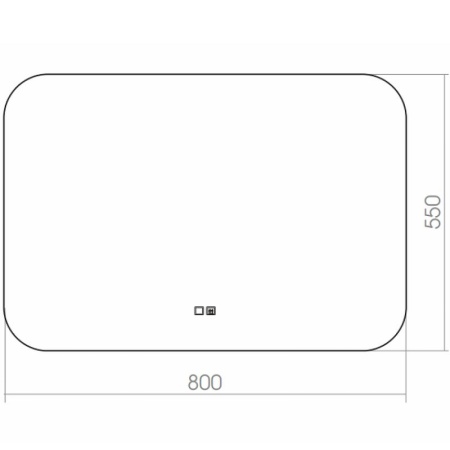 Зеркало Silver Mirrors Pallada 800x550 LED-00002341 со встроенным светильником, сенсорный выключатель, подогрев