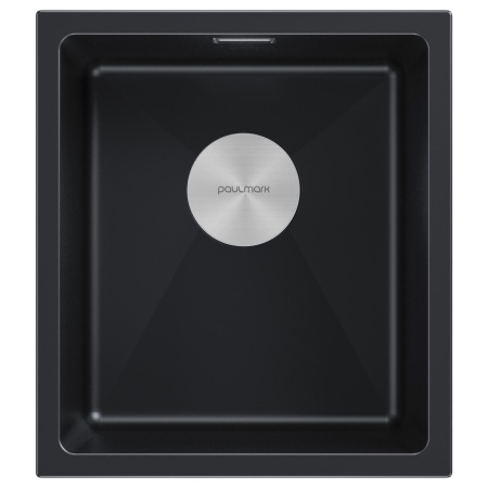 Мойка LUMI 41UNI, IT-GRANIT, LU41-BLM, черный, 410х460, Paulmark