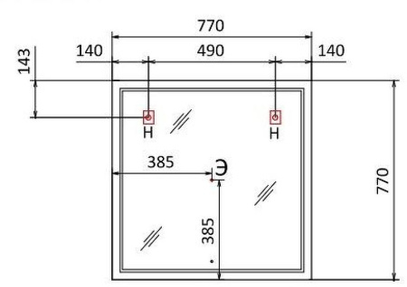 Зеркало Jorno Slide 80 Sli.02.77/W белый