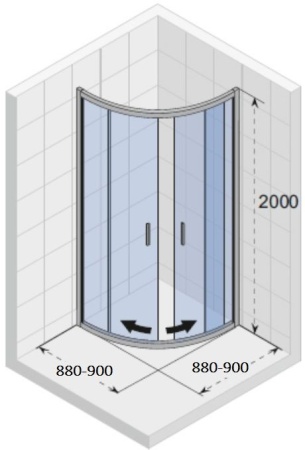 Душевой уголок Riho Hamar 2.0 R309 90х90 GR14200