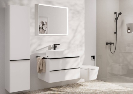 Смеситель для раковины Hansgrohe Tecturis E CoolStart EcoSmart 73070670 матовый черный 73070670