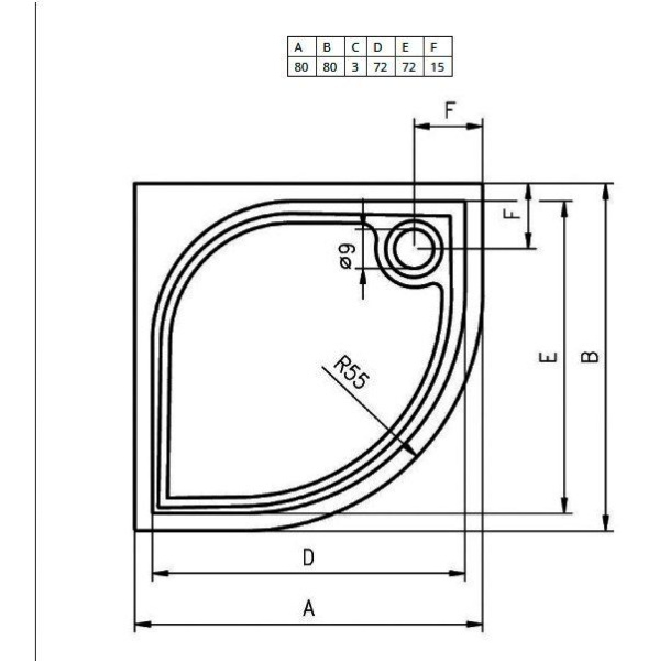 Панель для поддона Riho P10 80 P10005000000000