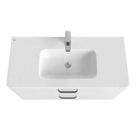 Тумба с раковиной Iddis Brick белая, 100 см BRI10WFi95K