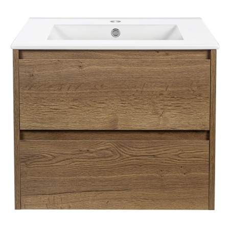 Тумба под раковину Vincea Gio 600 подвесная, 2 выкатных ящика soft-close, T.Oak