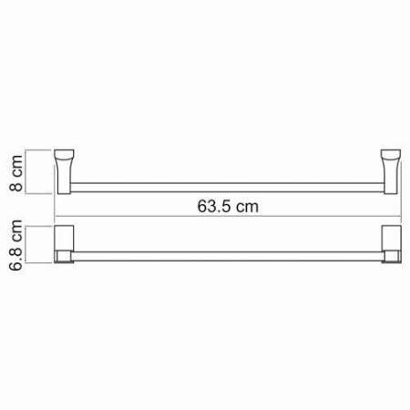 Держатель полотенец одинарный WasserKRAFT Leine K-5030