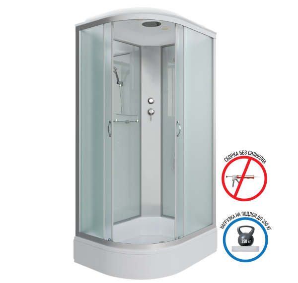 Душевая кабина Niagara Classic NG-33184-14R 110х80х215, средний поддон 26 см, стекло матовое